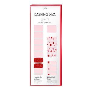 Dashing Diva Gloss Ultra Shine Gel Nail Strips Heart Eyes